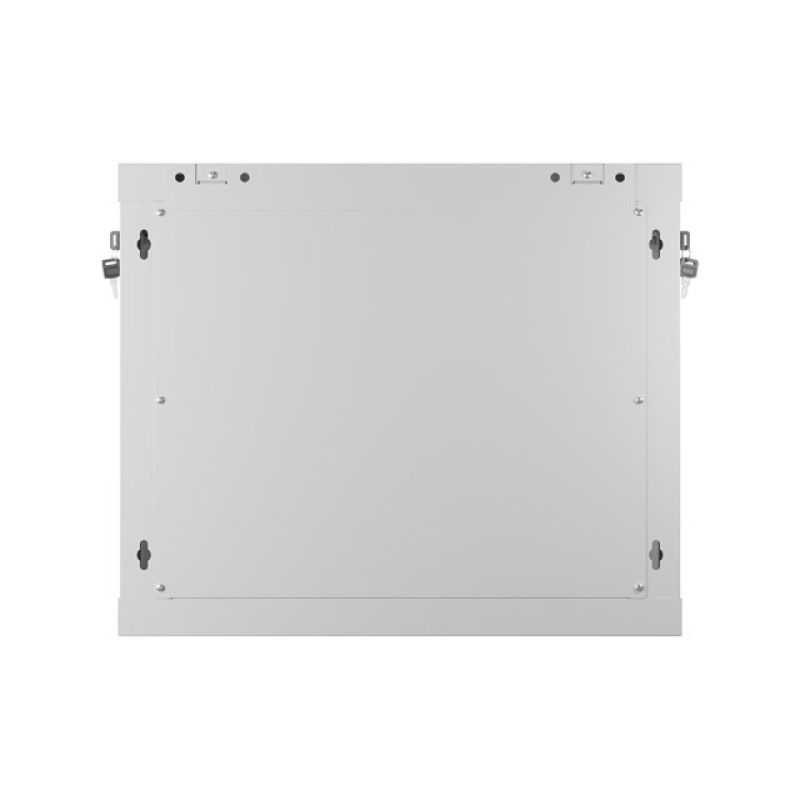 12. Szafa instalacyjna rack wisząca 19" 9U 600X450 szara drzwi perforowane Lanberg (flat pack)