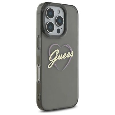 4. Etui Guess IML Heart na iPhone 16 Pro Max - czarne