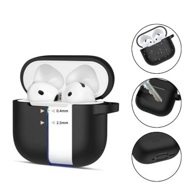 2. Etui Tech-Protect Silicone Hook na AirPods 4 - czarne