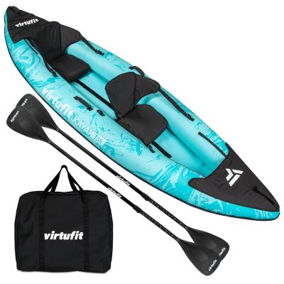 12. VIRTUFIT KAJAK 335 - TURKUSOWY - Z SIEDZENIAMI KAJAKOWYMI I TORBĄ DO NOSZENIA
