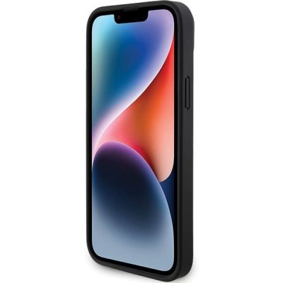 5. Etui BMW Perforated Tricolor Line na iPhone 15 Plus / 14 Plus - czarne