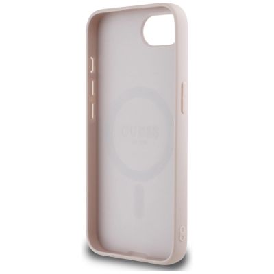 7. Etui Guess 4G Circle Classic Logo MagSafe na iPhone 16e - różowe