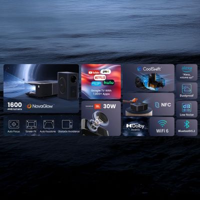 17. Projektor multimedialny Yaber K3 Pro LCD FullHD 1080p z głośnikami JBL i subwooferem - czarny