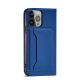 5. Magnet Card Case etui Samsung Galaxy S23 pokrowiec z klapką portfel podstawka niebieskie