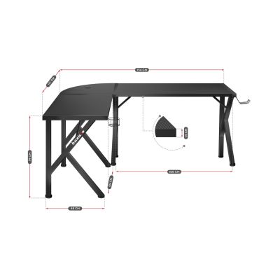 12. Biurko gamingowe Huzaro Hero 6.3 Black