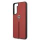 6. Etui Ferrari Off Track Leather Nylon Stripe na Samsung Galaxy S21 - czerwone