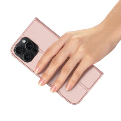 8. Etui Dux Ducis Skin Pro na iPhone 16 Pro Max z klapką i miejscem na kartę - różowe