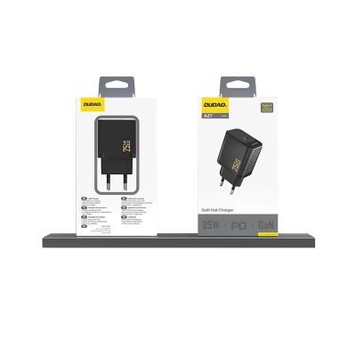 4. Ładowarka sieciowa Dudao A27 25W GaN USB-C - czarna