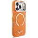 4. Etui Guess IML Script Metal MagSafe na iPhone 17 Pro - pomarańczowe