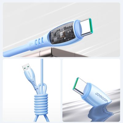 11. Kabel Joyroom S-A59 Vibrant Series 3A USB-A - USB-C 1,2m - niebieski
