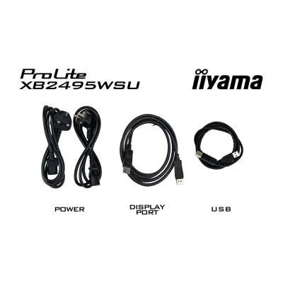 27. iiyama ProLite XB2495WSU-B1 monitor komputerowy 61,2 cm (24.1") 1920 x 1200 px Full HD LCD Czarny