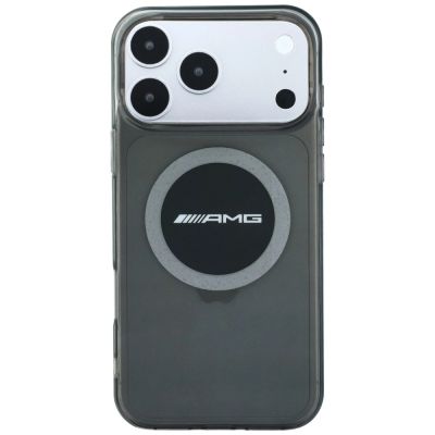 3. Etui Mercedes AMG IML Transparent Bicolor Block MagSafe na iPhone 18 Pro Max / 17 Pro Max - czarno-szare