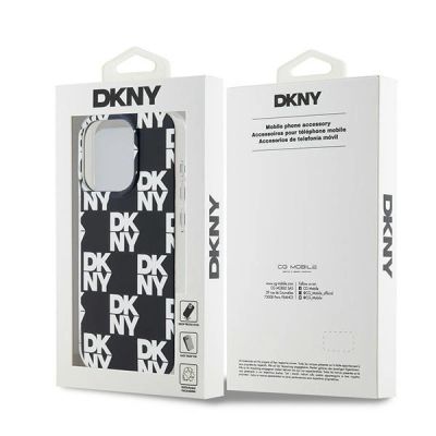 8. Etui DKNY IML Checkered Mono Pattern na iPhone 15 Pro - czarne