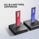 5. Axagon ADSA-M2C11 stacja dokująca do dysków twardych USB 3.2 Gen 2 (3.1 Gen 2) Type-C Czarny