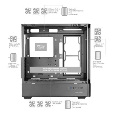 9. TACENS MARS MC-LCDPRO 7.2" IPS LCD ATX- obudowa