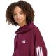 4. Bluza damska adidas Essentials 3-Stripes French Terry Quarter-Zip bordowa KF8316