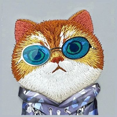 11. Etui Nimmy Glasses Cool Cat na iPhone 15 - szare
