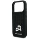 6. Etui Karl Lagerfeld Rhinestones Karl&Choupette Pin na iPhone 17 Pro - czarne