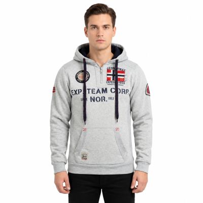 5. Bluza męska Geographical Norway GOPTAINE MEN 100 EO BS2 (WT1885H/GN-LIGHT GREY)