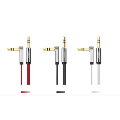 9. Ugreen płaski kabel przewód audio AUX 3,5 mm mini jack 1m srebrny (10597)