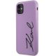 2. Etui Karl Lagerfeld Silicone Signature na iPhone 11 / Xr - purpurowe