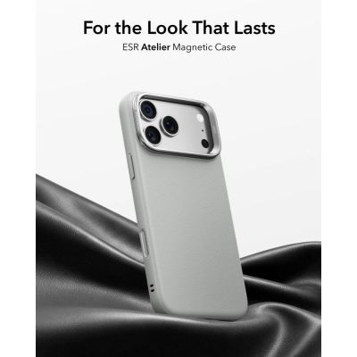 2. Etui ESR Atelier Kickstand MagSafe na iPhone 18 Pro / 17 Pro - szare