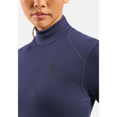 4. Bielizna termoaktywna z długim rękawem Odlo BL TOP turtle neck l/s ACTIVE WARM roz. M Niebieska