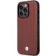 2. Etui BMW Leather Diamond Pattern na iPhone 14 Pro - burgundowe