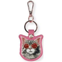 Etui Nimmy Glasses Cool and Cute Cat na lokalizator - różowe
