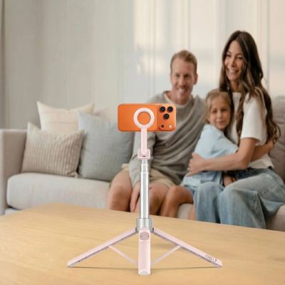 12. Selfie Stick Tech-Protect L10S Bluetooth - rózówo-szary