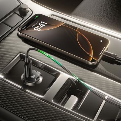 12. Ładowarka samochodowa Baseus PrimeTrip VP2 45W USB-C z kablem 60W USB-C do USB-C 1m - czarna