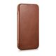 5. iCarer CE Oil Wax Premium Leather Folio Case skórzane etui iPhone 14 Plus z klapką magnetyczne MagSafe brązowy (AKI14220707-BN)