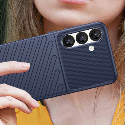 6. Thunder Case etui do Samsung Galaxy S25 silikonowy pancerny pokrowiec - niebieski
