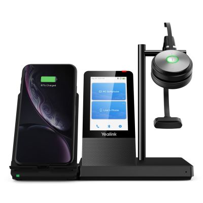 4. Yealink WH66 Mono UC Zestaw słuchawkowy Bezprzewodowy Opaska na głowę Biuro/centrum telefoniczne USB Typu-A Bluetooth Podstawka do ładowania Czarny