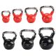 26. Kettlebell żeliwny uchwyt chrom radełkowany HMS KTC10 RED 