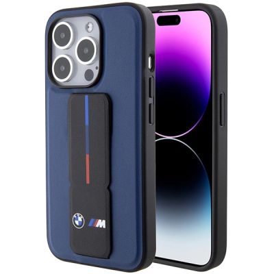 2. Etui BMW M Grip Stand Bicolor na iPhone 15 Pro - granatowe