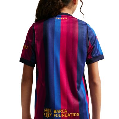 4. Koszulka dla dzieci Nike FC Barcelona 2026/27 Stadium Home bordowo-niebieska II1624 683