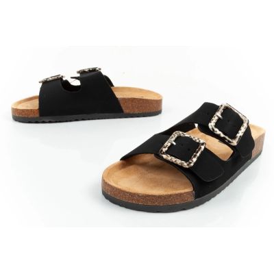 8. Lee Cooper buty laczki damskie klapki wsuwane czarne zamsz wygodne lekkie