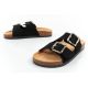 8. Lee Cooper buty laczki damskie klapki wsuwane czarne zamsz wygodne lekkie