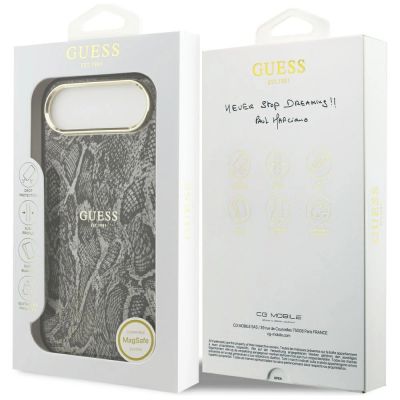 8. Etui Guess Python Pattern MagSafe na iPhone Air - czarne