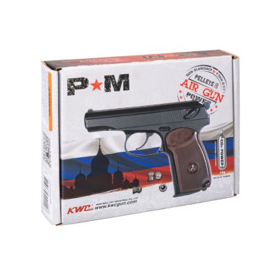 6. Wiatrówka pistolet RANGER PM Diabolo KWC kal. 4,5 2x6 strz. FULL METAL CO2 (AAKCPD441AZB)