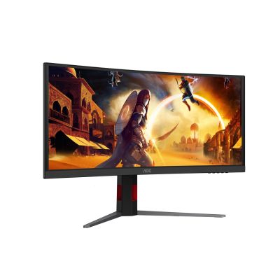 9. AOC G4 CU34G4ZCA monitor komputerowy 86,4 cm (34") 3440 x 1440 px Wide Quad HD Czarny, Czerwony