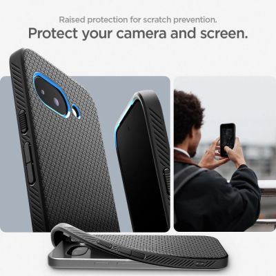 15. Etui Spigen Liquid Air na Google Pixel 9A - czarny mat
