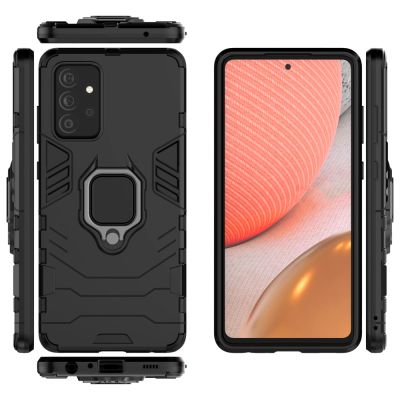 5. Ring Armor pancerne hybrydowe etui pokrowiec + magnetyczny uchwyt Samsung Galaxy A72 4G czarny