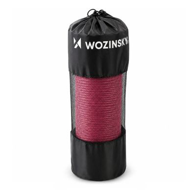 4. Mata do ćwiczeń Wozinsky WNSP-15R 183 x 61 x 1,5 cm gruba mata gimnastyczna do jogi i fitness - różowa