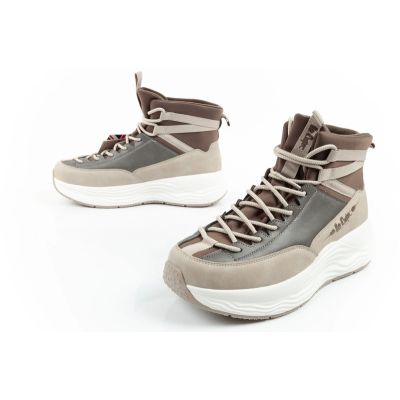 8. Lee Cooper buty sportowe sneakersy damskie modne wygodne za kostkę beżowe