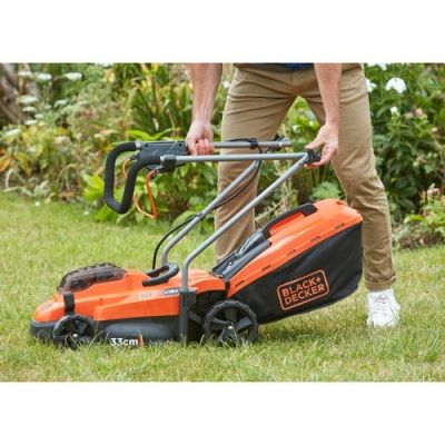 12. Black & Decker BCMW3318L2 Kosiarka do trawnika typu push Bateria Czarny, Pomarańczowy