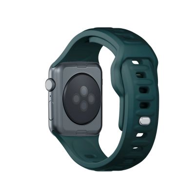 10. Pasek silikonowy 3mk Silicone Watch Strap do Apple Watch 38 / 40 / 41 mm - zielony