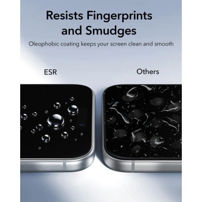 6. Szkło hartowane ESR UltraFit Classic 2-Pack na iPhone 18 Pro / 17 Pro - czarne