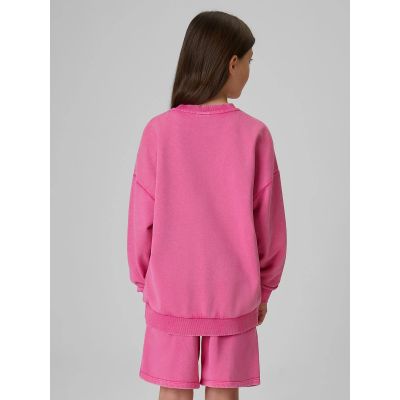 2. Bluza dresowa loose bez kaptura dziewczęca 4F 4FJRSS26TSWSF2970-54S